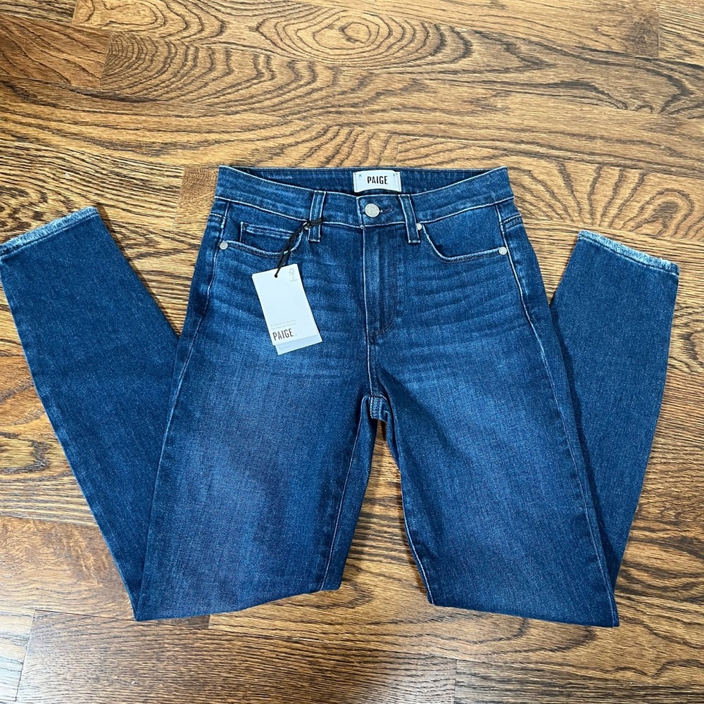 Paige Women's Blue Jeans- Hoxton Ankle